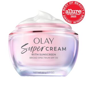 Olay Super Cream SPF 30 Face Moisturizer, 5-in-1 with Niacinamide & Vitamin C, 1.7 oz
